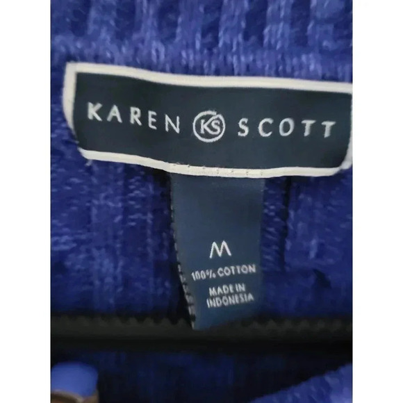 Karen Scott Blue Knit Sweater - Picture 4 of 4